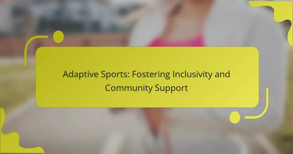 Adaptive Sports: Fostering Inclusivity and Community Support