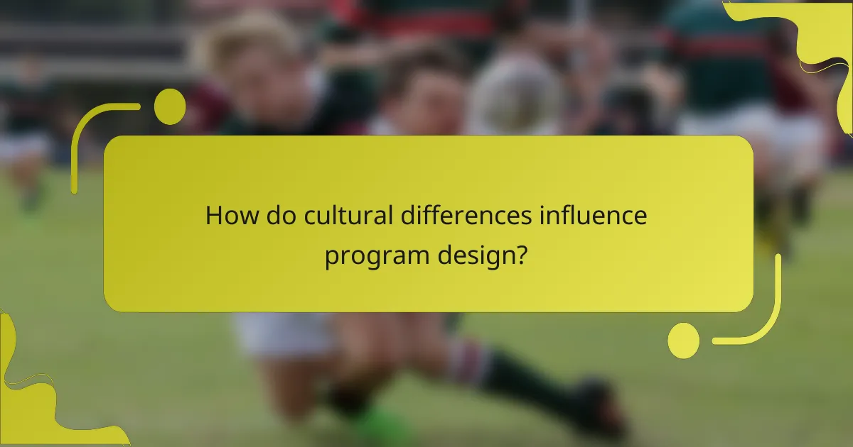 How do cultural differences influence program design?