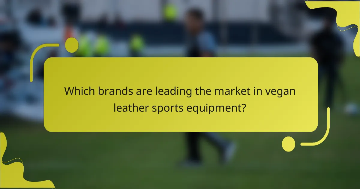 Which brands are leading the market in vegan leather sports equipment?