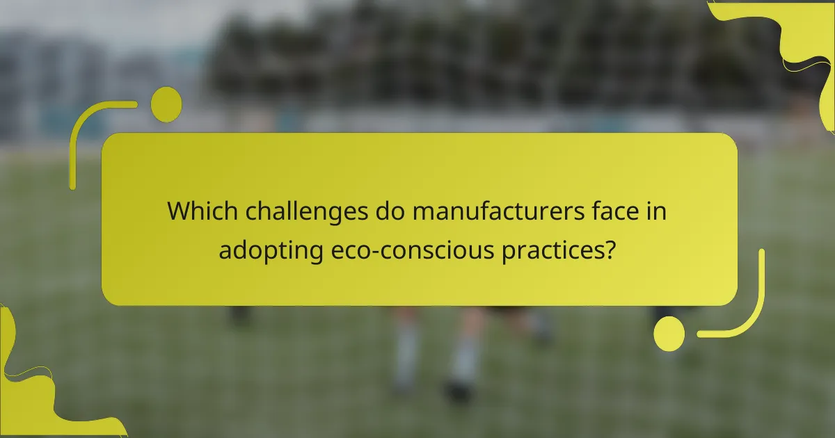 Which challenges do manufacturers face in adopting eco-conscious practices?